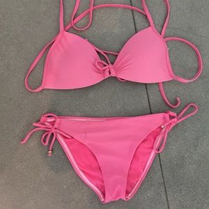 3/10! Bright Pink bikini set